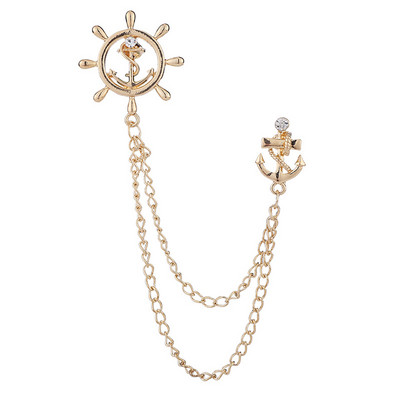 Korejas modes pušķis stūres piespraudes enkurs Rhinestone žetons vīriešu uzvalks krekls atloks Piesprādzēt Greznas rotaslietas sievietēm Aksesuāri