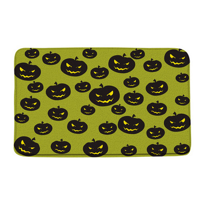 Halovīni nakts ķirbju sagaidīšanas durvju paklājiņš vannas istaba virtuve sikspārnis vārna kļavas lapas rudens flaneļa grīdas paklājs paklājs ieejas durvju paklājiņš