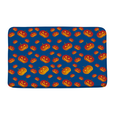 Halovīni nakts ķirbju sagaidīšanas durvju paklājiņš vannas istaba virtuve sikspārnis vārna kļavas lapas rudens flaneļa grīdas paklājs paklājs ieejas durvju paklājiņš