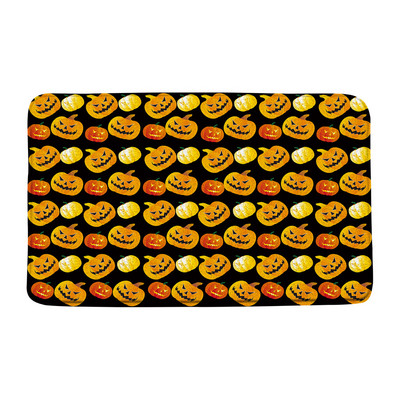 Halovīni nakts ķirbju sagaidīšanas durvju paklājiņš vannas istaba virtuve sikspārnis vārna kļavas lapas rudens flaneļa grīdas paklājs paklājs ieejas durvju paklājiņš