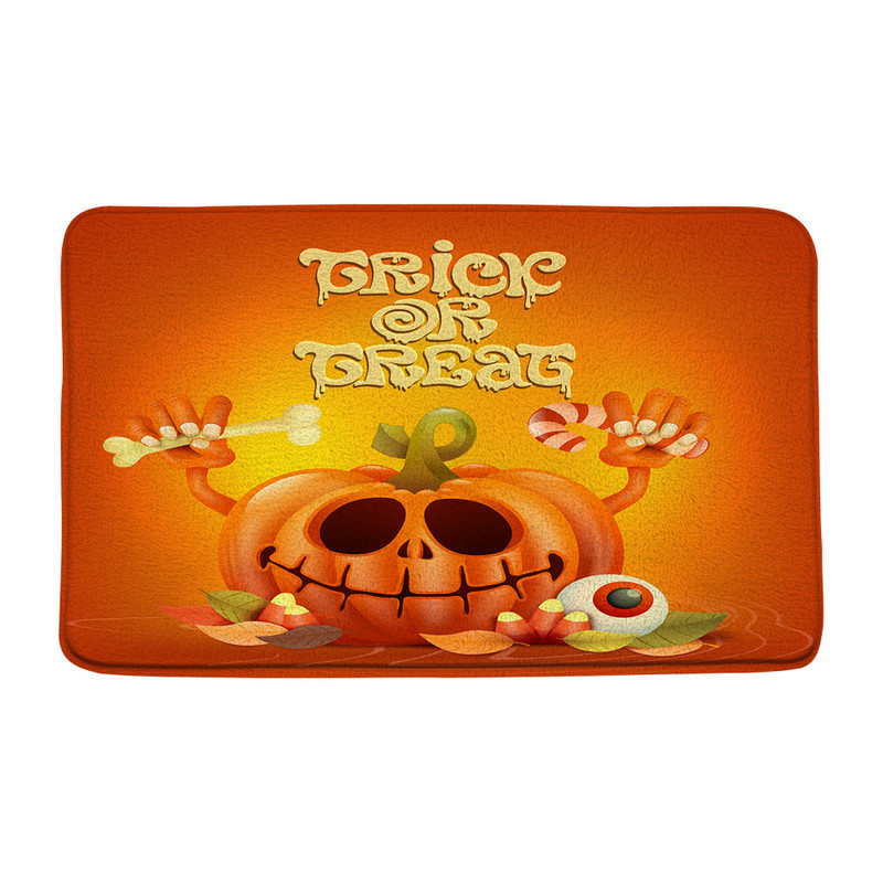 Halovīni nakts ķirbju sagaidīšanas durvju paklājiņš vannas istaba virtuve sikspārnis vārna kļavas lapas rudens flaneļa grīdas paklājs paklājs ieejas durvju paklājiņš