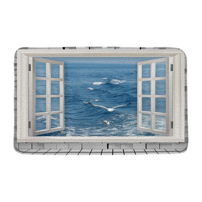 Ocean Prostirke za kupanje Egzotična plaža Palma Tropski prirodni krajolik Pejzaž Flanel Kupaonski dekor Tepisi Neklizajuća podloga Otirači