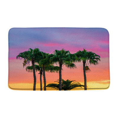 Ocean Prostirke za kupanje Egzotična plaža Palma Tropski prirodni krajolik Pejzaž Flanel Kupaonski dekor Tepisi Neklizajuća podloga Otirači