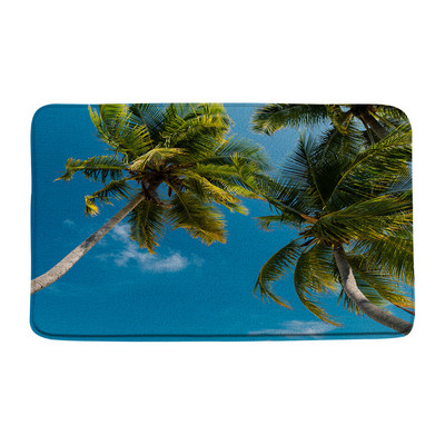 Ocean Prostirke za kupanje Egzotična plaža Palma Tropski prirodni krajolik Pejzaž Flanel Kupaonski dekor Tepisi Neklizajuća podloga Otirači