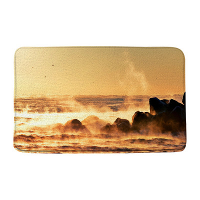 Ocean Prostirke za kupanje Egzotična plaža Palma Tropski prirodni krajolik Pejzaž Flanel Kupaonski dekor Tepisi Neklizajuća podloga Otirači