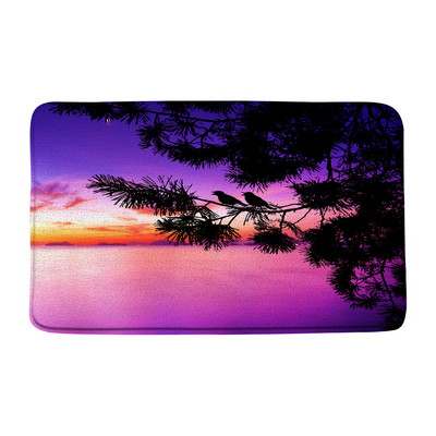 Ocean Prostirke za kupanje Egzotična plaža Palma Tropski prirodni krajolik Pejzaž Flanel Kupaonski dekor Tepisi Neklizajuća podloga Otirači