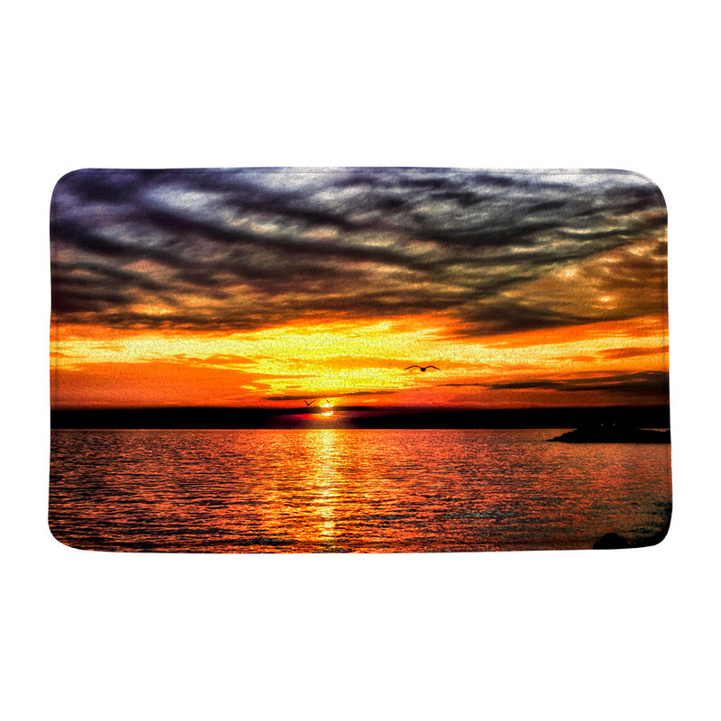 Ocean Prostirke za kupanje Egzotična plaža Palma Tropski prirodni krajolik Pejzaž Flanel Kupaonski dekor Tepisi Neklizajuća podloga Otirači