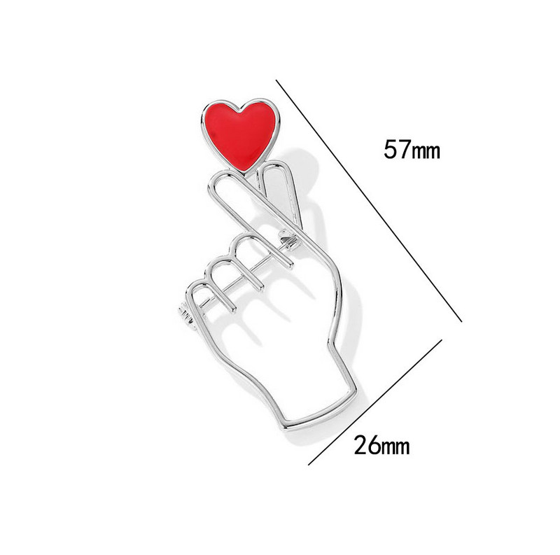 Korejiešu cute Love Than Heart piespraudes piespraudes metāla emalja sarkana sirds nozīmīte piespraudes personība moderns apkakle sievietēm meitenēm rotaslietas dāvanas