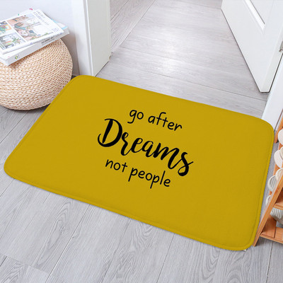 Daisy Flowers vannas paklājiņi, neslīdoši, smieklīgi Alpaka žirafes pēdu paliktņi Guļamistabas durvju paklājiņš Virtuves ieejas burts Dzeltens paklāja grīdas paklājs