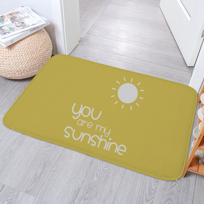 Daisy Flowers vannas paklājiņi, neslīdoši, smieklīgi Alpaka žirafes pēdu paliktņi Guļamistabas durvju paklājiņš Virtuves ieejas burts Dzeltens paklāja grīdas paklājs