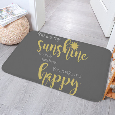 Daisy Flowers vannas paklājiņi, neslīdoši, smieklīgi Alpaka žirafes pēdu paliktņi Guļamistabas durvju paklājiņš Virtuves ieejas burts Dzeltens paklāja grīdas paklājs