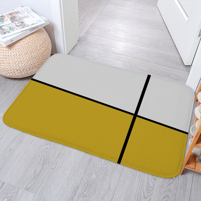 Daisy Flowers vannas paklājiņi, neslīdoši, smieklīgi Alpaka žirafes pēdu paliktņi Guļamistabas durvju paklājiņš Virtuves ieejas burts Dzeltens paklāja grīdas paklājs