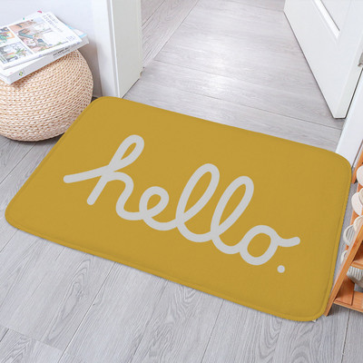 Daisy Flowers vannas paklājiņi, neslīdoši, smieklīgi Alpaka žirafes pēdu paliktņi Guļamistabas durvju paklājiņš Virtuves ieejas burts Dzeltens paklāja grīdas paklājs