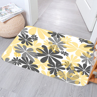 Daisy Flowers vannas paklājiņi, neslīdoši, smieklīgi Alpaka žirafes pēdu paliktņi Guļamistabas durvju paklājiņš Virtuves ieejas burts Dzeltens paklāja grīdas paklājs