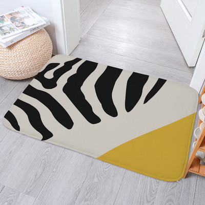 Daisy Flowers vannas paklājiņi, neslīdoši, smieklīgi Alpaka žirafes pēdu paliktņi Guļamistabas durvju paklājiņš Virtuves ieejas burts Dzeltens paklāja grīdas paklājs