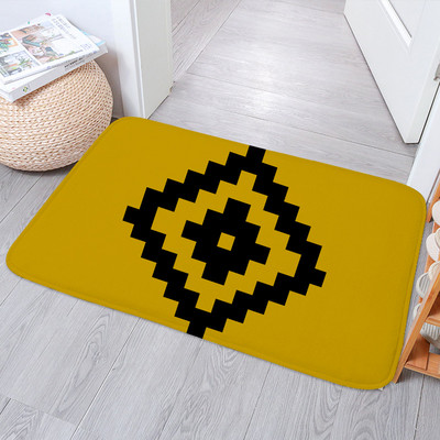 Daisy Flowers vannas paklājiņi, neslīdoši, smieklīgi Alpaka žirafes pēdu paliktņi Guļamistabas durvju paklājiņš Virtuves ieejas burts Dzeltens paklāja grīdas paklājs