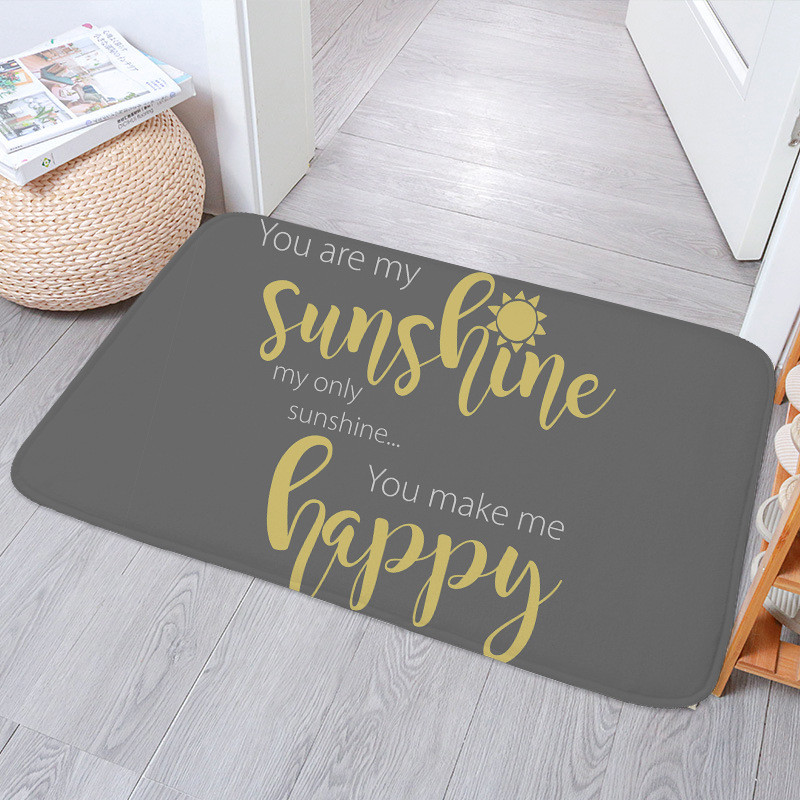 Daisy Flowers vannas paklājiņi, neslīdoši, smieklīgi Alpaka žirafes pēdu paliktņi Guļamistabas durvju paklājiņš Virtuves ieejas burts Dzeltens paklāja grīdas paklājs