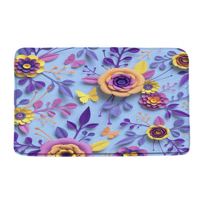 Tropske biljke Cvijeće Prostirka za kupaonicu Sažetak Šareno lišće Umjetnički dekori za kupaonicu Tepisi Neklizajuća podloga Unutarnji vanjski Otirač Tepih