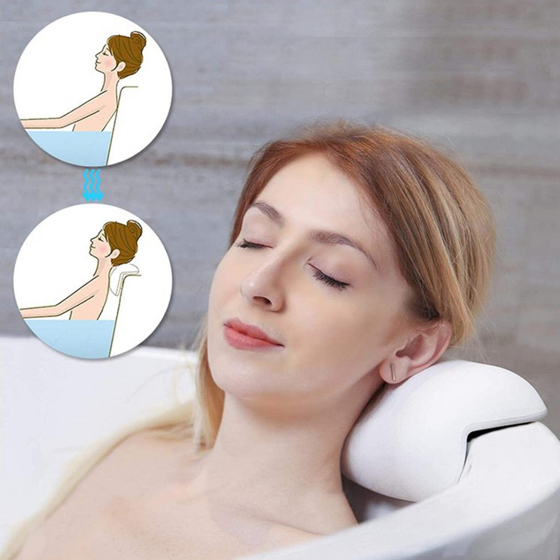 Mekani jastuk za kadu Ergonomski jastuci za kadu Mekani jastuk za kadu s protukliznim vakuumskim čašicama Pribor za kadu za spa vruće