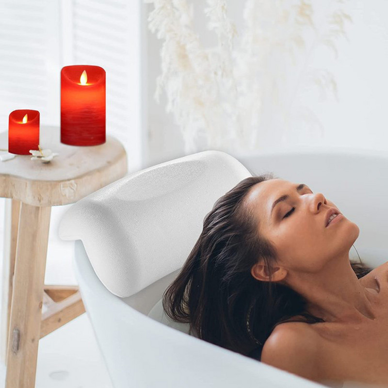 Mekani jastuk za kadu Ergonomski jastuci za kadu Mekani jastuk za kadu s protukliznim vakuumskim čašicama Pribor za kadu za spa vruće