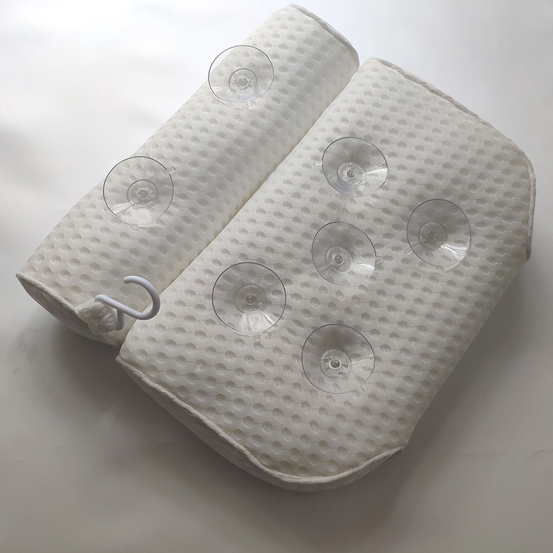 Prozračni 3D mrežasti hidromasažni jastuk za kupanje s vakuumskim čašicama za potporu za vrat i leđa Spa jastuk za kućnu hidromasažnu kadu Kupaonski pribor