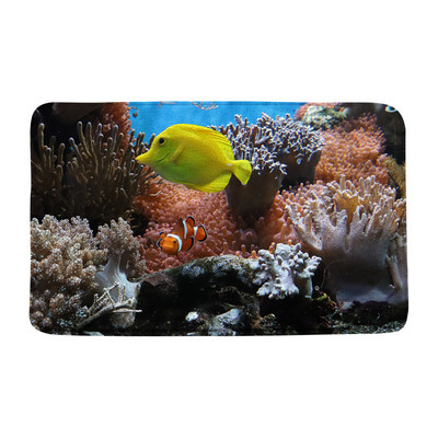 Zemūdens pasaule Tropiskās zivis Vannas paklājiņi Virtuves Kājslauķis Dzīvnieks Okeāna Bruņurupucis Ainavas istaba Durvju spilventiņi Grīdas Paklāji Pretslīdes paklājs