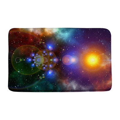 Galaxy Space Tepih za Dnevni boravak Spavaća soba Tepih 3D Zemlja Planet Mjesec Otirač Prostirka za kupaonicu Šareno zvjezdano nebo Kuhinja Podloga za noge Dom