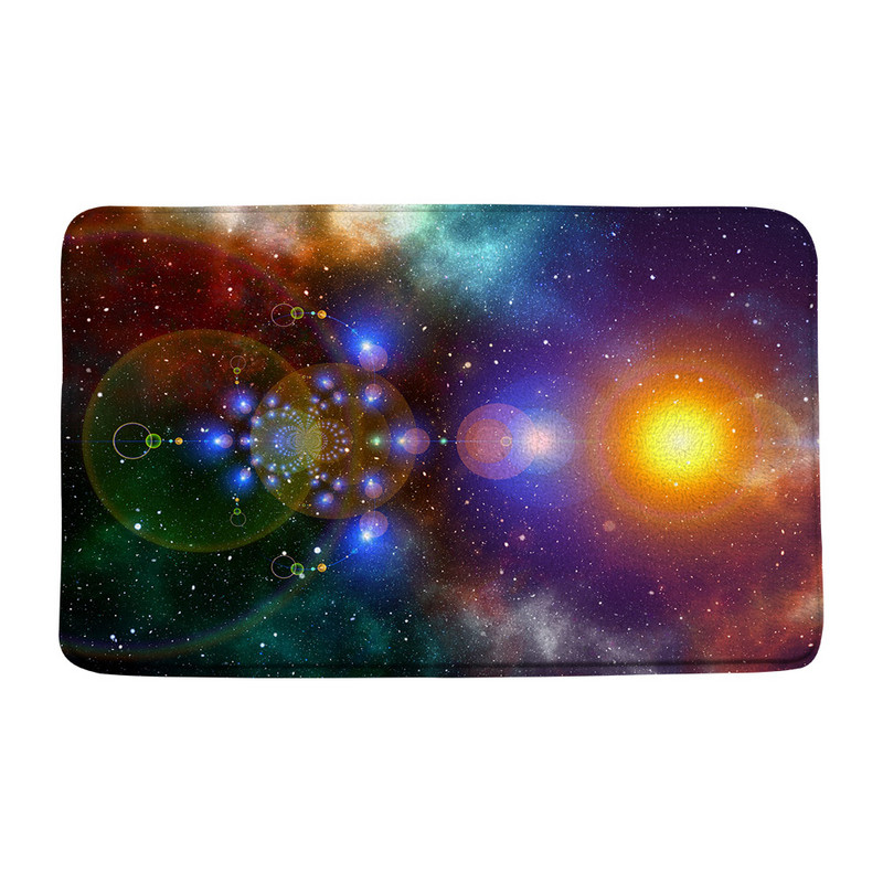 Galaxy Space Tepih za Dnevni boravak Spavaća soba Tepih 3D Zemlja Planet Mjesec Otirač Prostirka za kupaonicu Šareno zvjezdano nebo Kuhinja Podloga za noge Dom