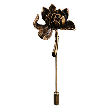 Ancient Personality Lotus Flower Καρφίτσα Πουκάμισο καρφίτσα καρφίτσα Κορσάζ Καρφίτσες με μακριά βελόνα και καρφίτσες για γυναίκες και άνδρες Αξεσουάρ