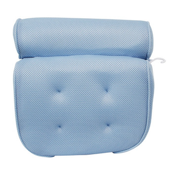 Комфортна 3D Air Mesh възглавница за глава на вана с 4 вендузи 3D възглавница за вана