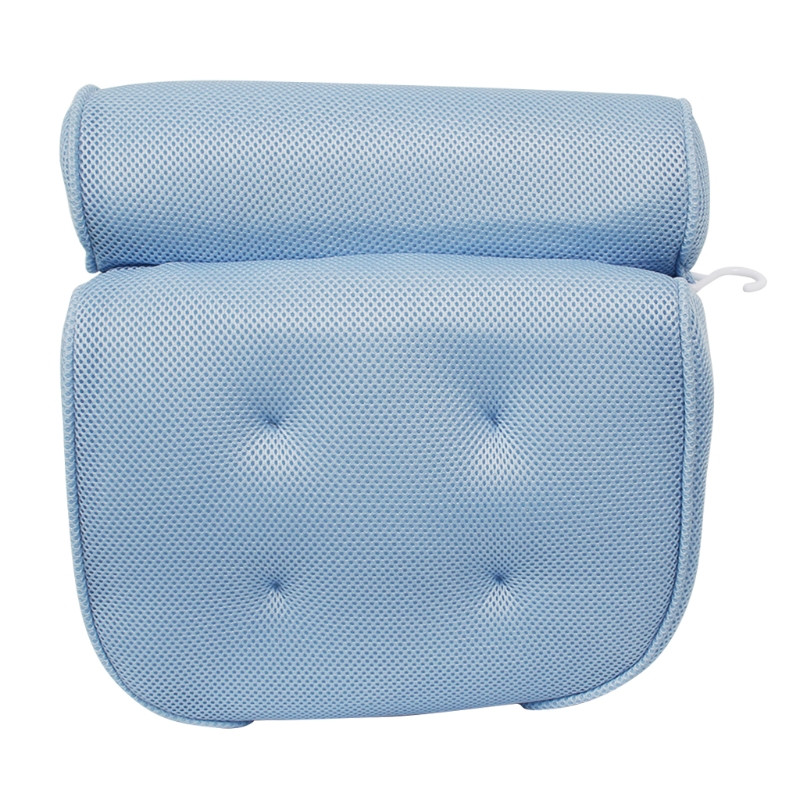 Komforta 3D gaisa sieta vannas galvas spilvens ar 4 piesūcekņiem 3D vannas spilvens