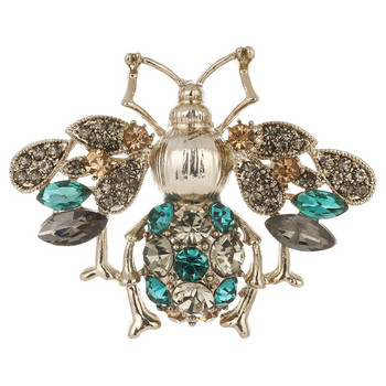 Ρετρό στρας Crystal Bee καρφίτσα πολυτελείας μεταλλικές καρφίτσες πέτο με έντομα Badge Suit Coat Corsage καρφίτσες για γυναίκες Δώρα κοσμήματα