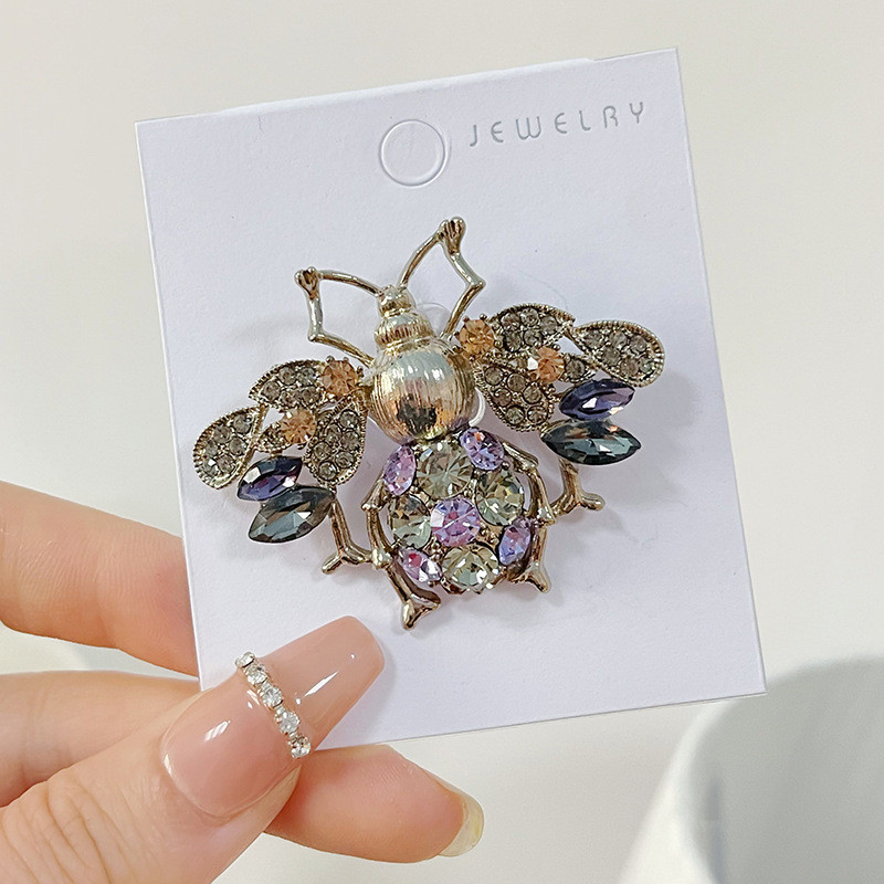 Retro kamenčići, kristalni broš, pčela, luksuzni metalni igle za revere, značke, odijelo, kaput, broševi s koržama za žene, nakit, darovi