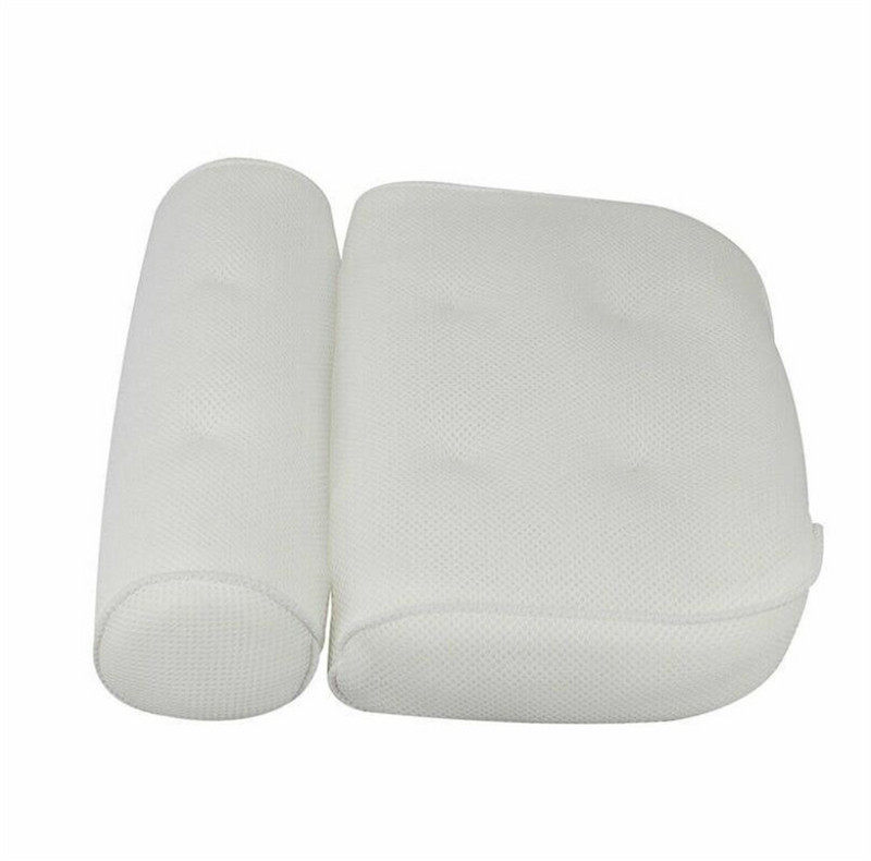 3D Mesh Spa spilvens Vannas vannai Spa spilvens Neslīdošs vannas galvas balsta spilvens ar piesūcekņiem kakla un muguras vannas istabai