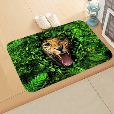 Divlje životinje Prostirka za kupanje Šuma Trava Lišće Tepih Dinosaur Tigar Neklizajuća podloga za noge Vuk Lav Otirač za kupaonicu Podni tepih Dekoracija doma