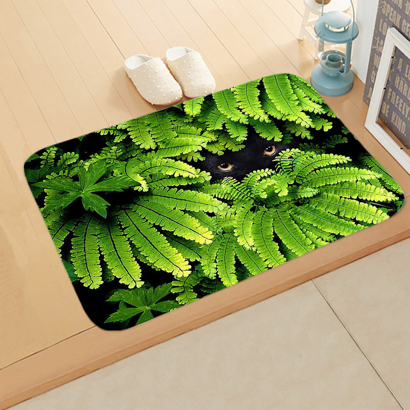 Divlje životinje Prostirka za kupanje Šuma Trava Lišće Tepih Dinosaur Tigar Neklizajuća podloga za noge Vuk Lav Otirač za kupaonicu Podni tepih Dekoracija doma