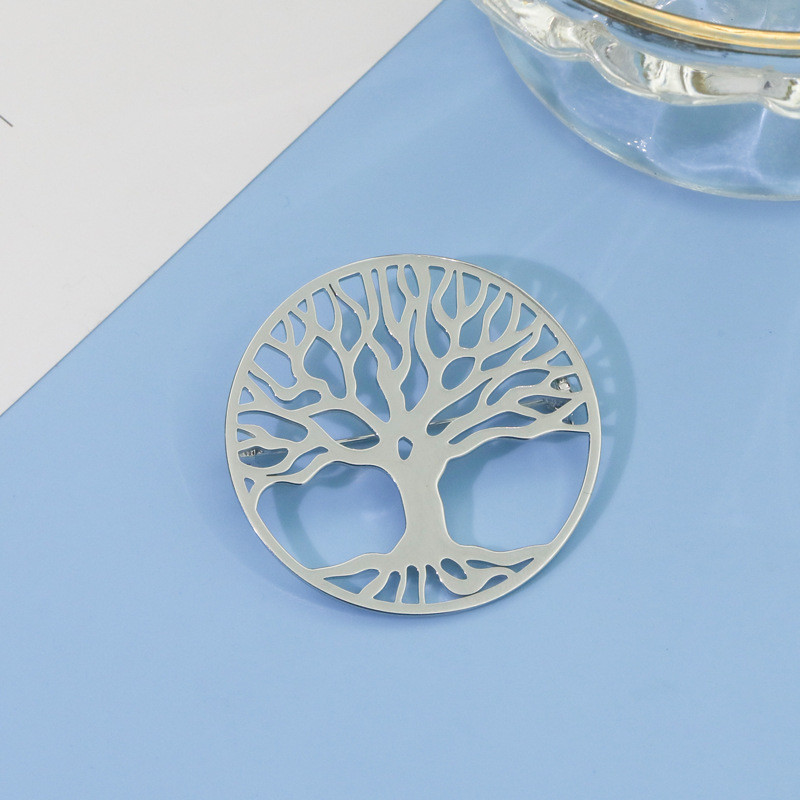 Uued lihtsad roostevabast terasest puidust prossid meestele ja naistele Kardigan-ülikonna krae nööpnõelad Korsage Moeehted Aksessuaarid