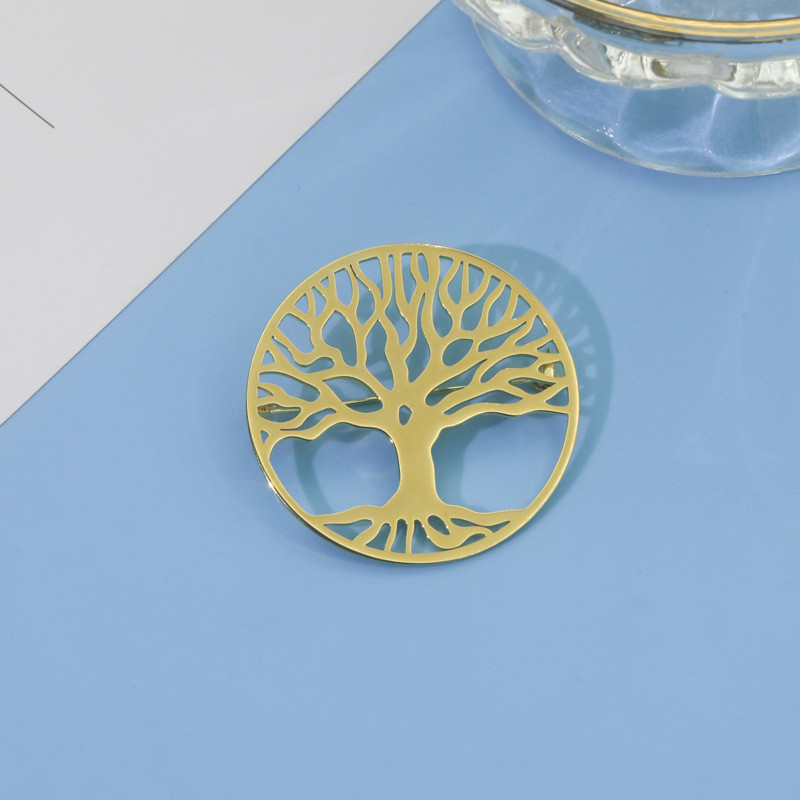 Uued lihtsad roostevabast terasest puidust prossid meestele ja naistele Kardigan-ülikonna krae nööpnõelad Korsage Moeehted Aksessuaarid