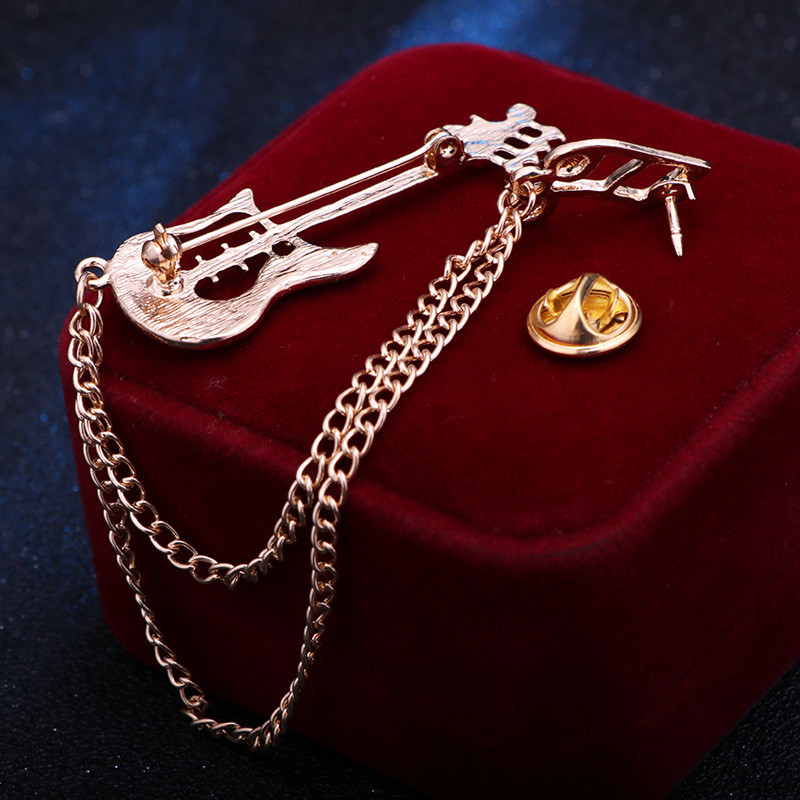 Nove korejske glazbene note za gitaru, broš, kristalne rese, lanac, igla za rever, odijelo, kaput, broševi s koržama za žene i muškarce, dodaci