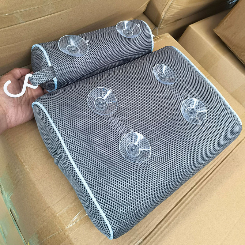 Spa neslīdošs vannas spilvens Polsterēts vannas vanna Spa spilvens vannas galvas balsta spilvens ar piesūcekņiem kakla mugurai vannas istabai