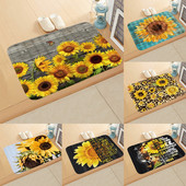 Suncokret Prostirka za kupaonicu Drvena daska Cvjetni tepih Jesen Rustikalno cvijeće Seoska biljka Spavaća soba Otirač Podloga za noge Kuhinja Podna prostirka Dom