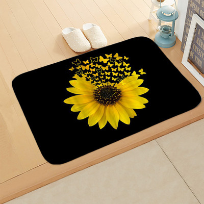 Suncokret Prostirka za kupaonicu Drvena daska Cvjetni tepih Jesen Rustikalno cvijeće Seoska biljka Spavaća soba Otirač Podloga za noge Kuhinja Podna prostirka Dom