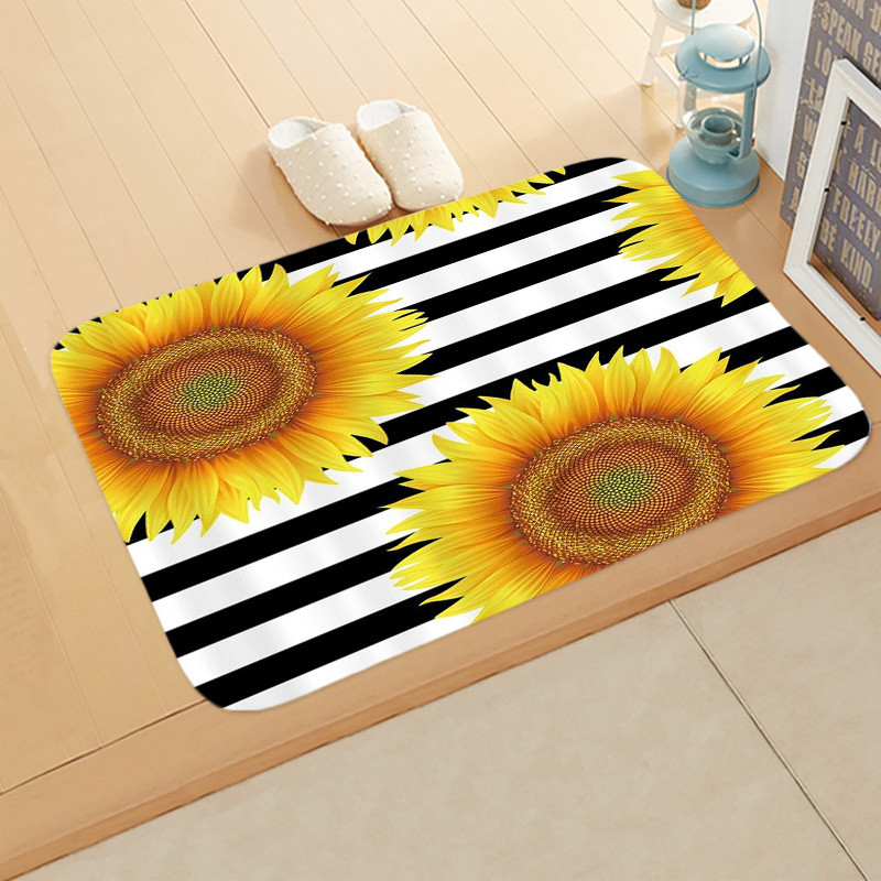 Suncokret Prostirka za kupaonicu Drvena daska Cvjetni tepih Jesen Rustikalno cvijeće Seoska biljka Spavaća soba Otirač Podloga za noge Kuhinja Podna prostirka Dom