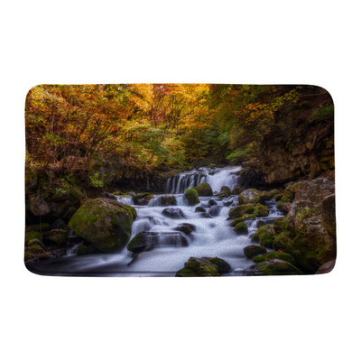 Vodopad Prostirka za kupaonicu Prašuma Zeleno stablo Ljeto Priroda Krajolik Kupaonski tepih Dekoracija Spavaća soba Kuhinja WC Tepih Meka memorijska pjena