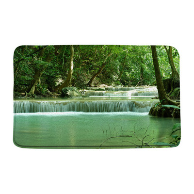 Vodopad Prostirka za kupaonicu Prašuma Zeleno stablo Ljeto Priroda Krajolik Kupaonski tepih Dekoracija Spavaća soba Kuhinja WC Tepih Meka memorijska pjena