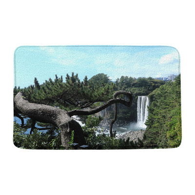 Vodopad Prostirka za kupaonicu Prašuma Zeleno stablo Ljeto Priroda Krajolik Kupaonski tepih Dekoracija Spavaća soba Kuhinja WC Tepih Meka memorijska pjena