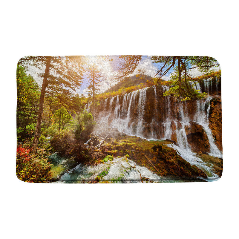 Vodopad Prostirka za kupaonicu Prašuma Zeleno stablo Ljeto Priroda Krajolik Kupaonski tepih Dekoracija Spavaća soba Kuhinja WC Tepih Meka memorijska pjena