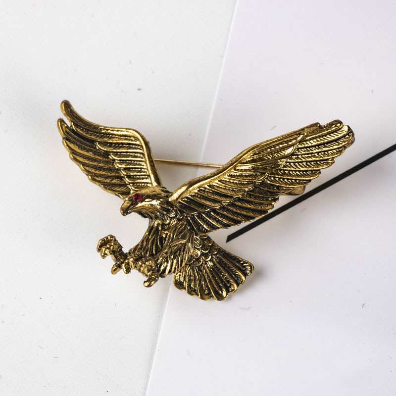 Novi vintage broševi sa životinjama u obliku orla, metalni znački s pticama, igle za ovratnike, igle za odijela, igle za revere, nakit za muškarce Dodaci, darovi