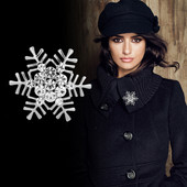 Korejski srebrni slatki broš u obliku pahuljica Ženski korzaž od kristala sa vještačkim dijamantom Haljina na reveru Nakit Odjevni dodaci