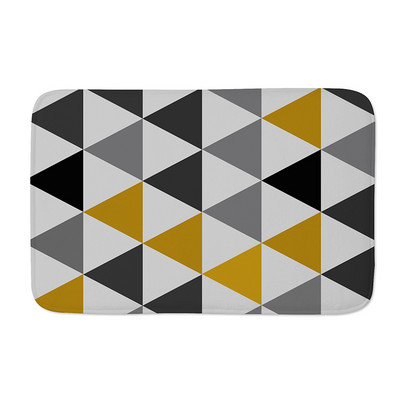 Protuklizne prostirke s valovitim prugama Žuto crne geometrijske jastučiće za noge Otirač za spavaću sobu Kuhinjski ulaz Slovo Karirani tepih Podna prostirka